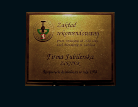 pracownia jubilerska Ziętek Lublin - tablica